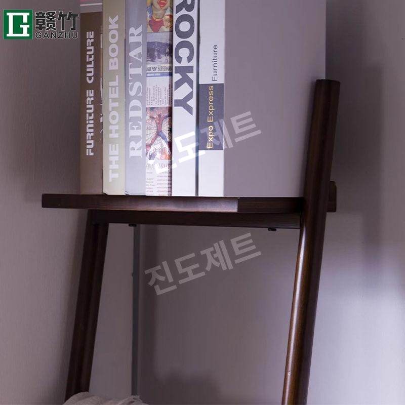 원목 사다리행거 수건 옷걸이 드레스룸 코트랙 홀더 스탠드 대나무색 - 상세 이미지 5