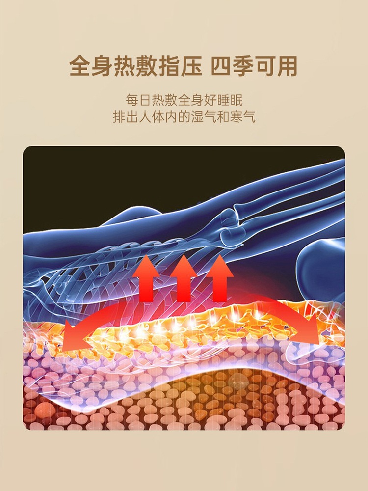 돌지압판 발마사지 조약돌 매트 안마 조깅 패드 전신 침대 풀 고밀도 100x40cm 실리콘 - 상세 이미지 4