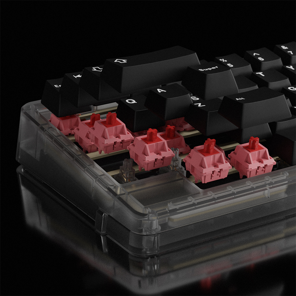 HMX X BCkeys Pink Pig 리니어 기계식 키보드 스위치 5핀 바치리 공장윤활 110개 - 상세 이미지 5