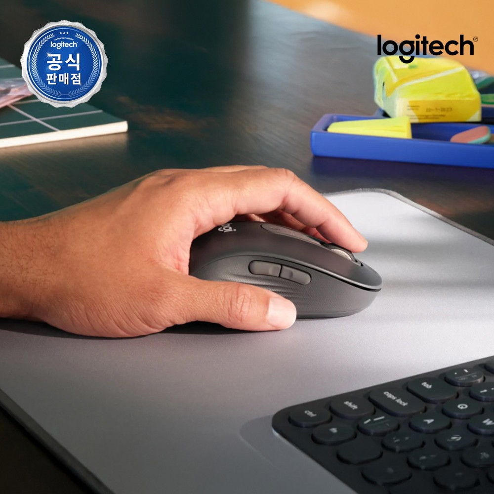 [슈퍼적립] [N배송] 로지텍코리아 공식 시그니처 M650 무소음 무선 마우스 그래파이트(M)