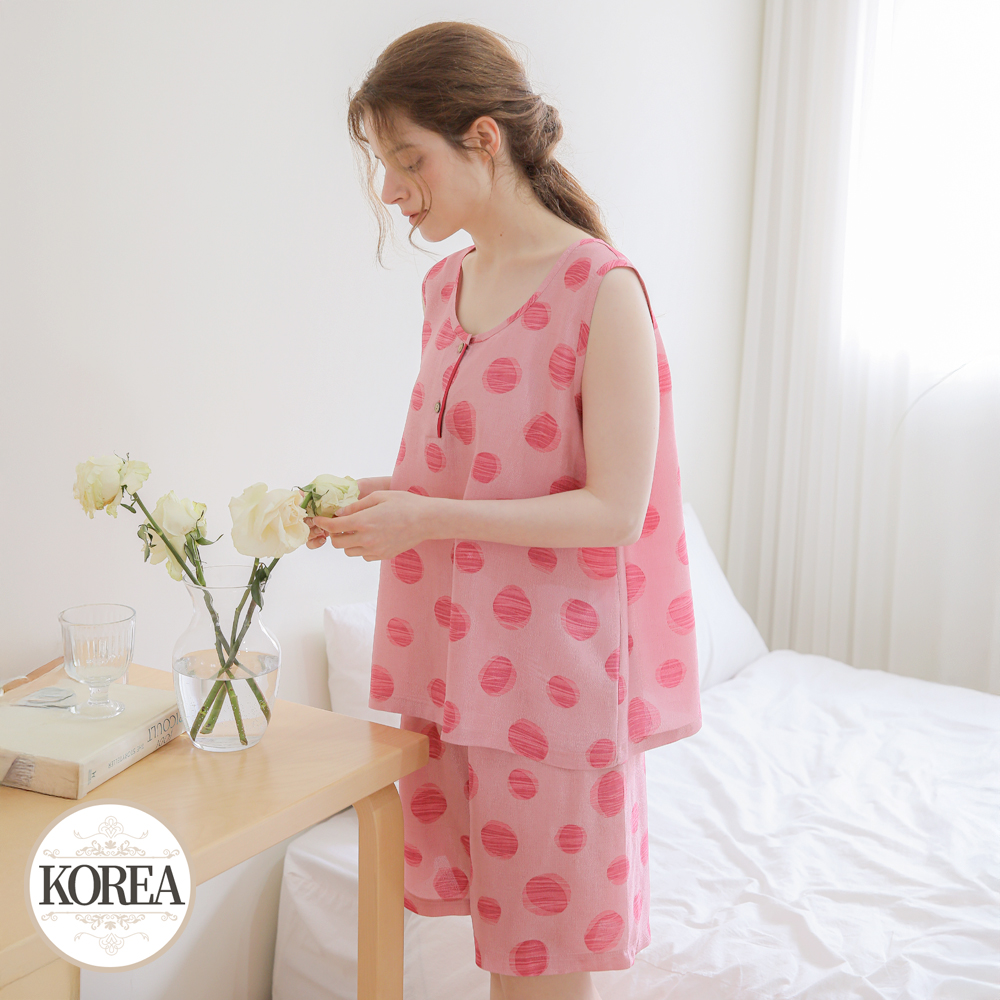 여성 인견 홈웨어 여자 민소매 잠옷 피치밤 25S350(V2) - 상세 이미지 3