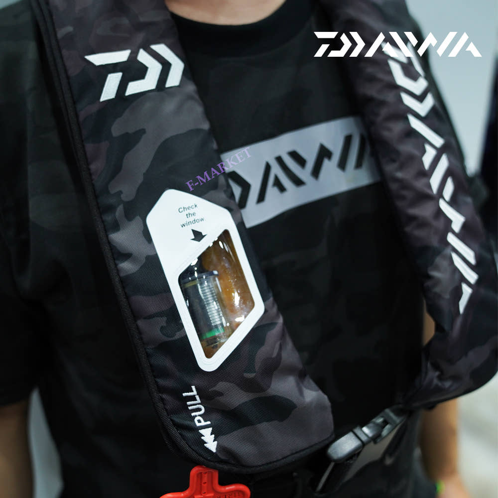 한국 다이와 구명조끼 DF-9103 자동팽창식 구명복 블랙 카모 (395406), FREE(One size)