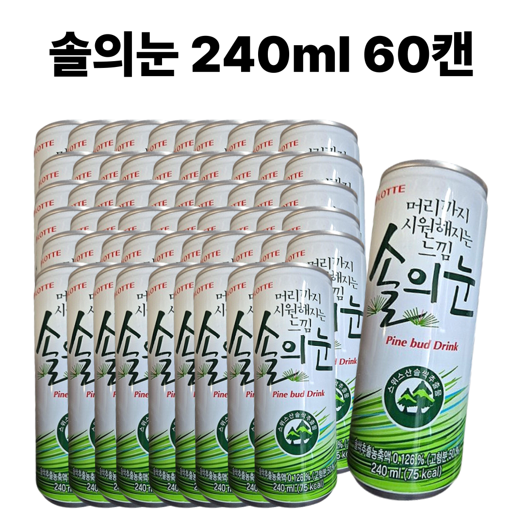 머리까지 시원해지는 느낌 솔의눈 240ml 60캔 : 뚝딱밥상