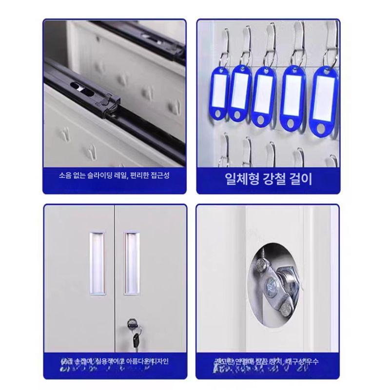 스탠드형 비밀번호 열쇠 잠금 스마트 안전 열쇠함 다기능 디자인 소형 금고 호텔 117 키 캐비닛 -벽걸이형 - 상세 이미지 3