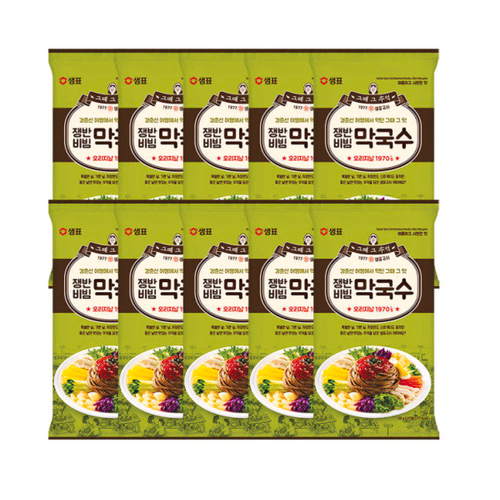 샘표 쟁반비빔 막국수 126g 10개 : 스마트바잉