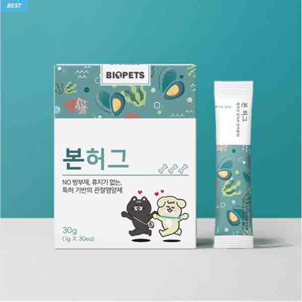 강아지 관절 영양제 고양이 슬개골 탈구 msm 바이오펫츠 본허그30ea 30포, 1개