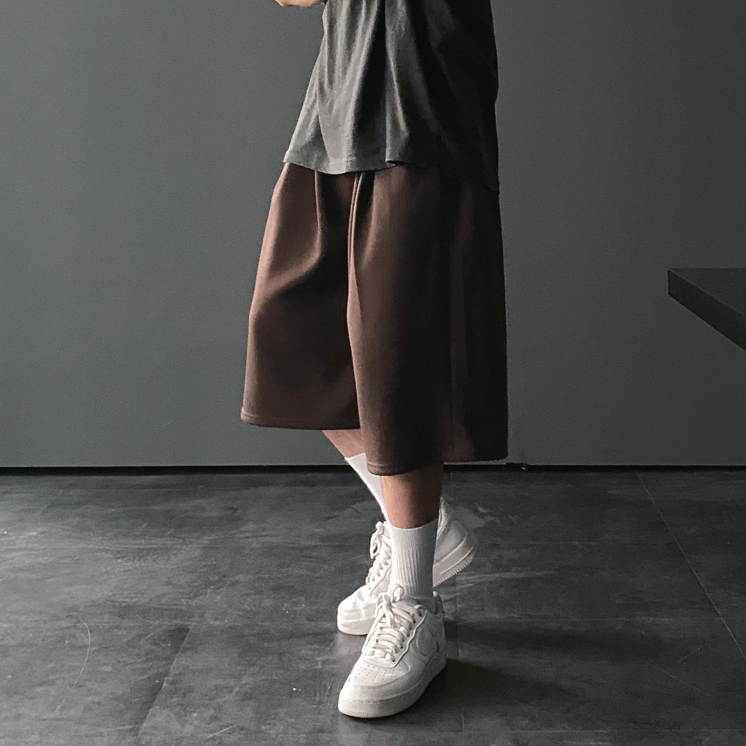 남자버뮤다팬츠 벌룬팬츠 와이드반바지 회색반바지 - 상세 이미지 2