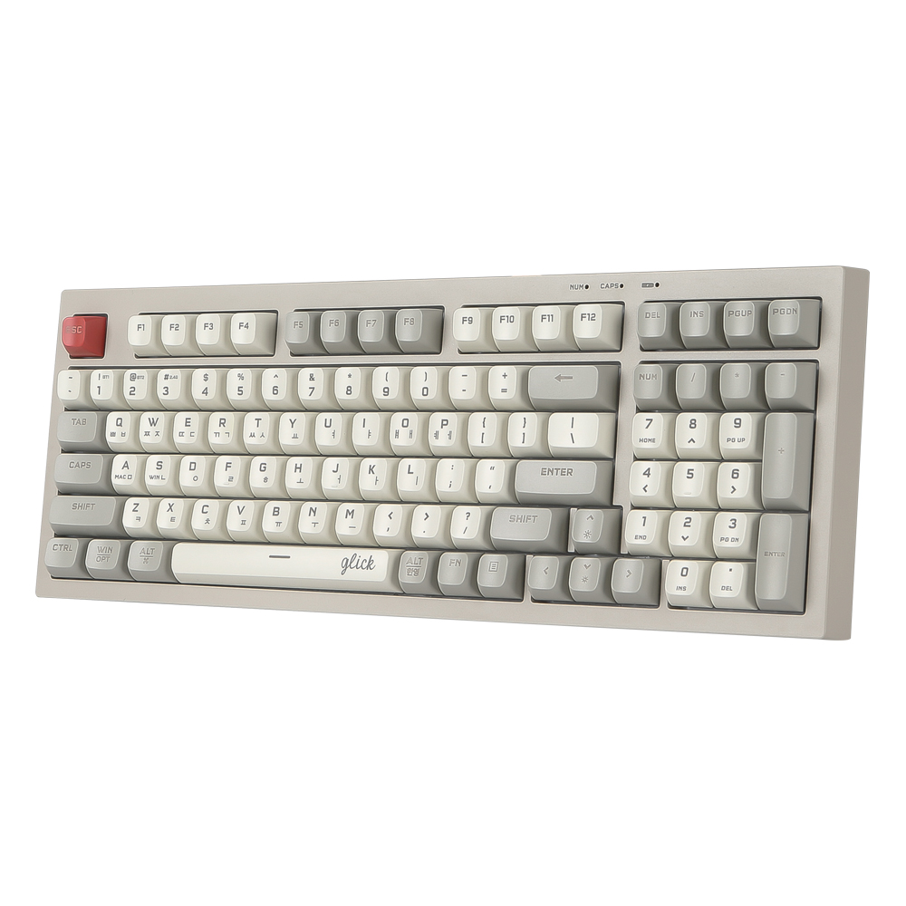 지클릭커 오피스프로 WK50 사일런스 M RGB 풀윤활 무소음 방수 무선 블루투스 키보드 Retro Cappuccino RC1 98키 - 상세 이미지 2