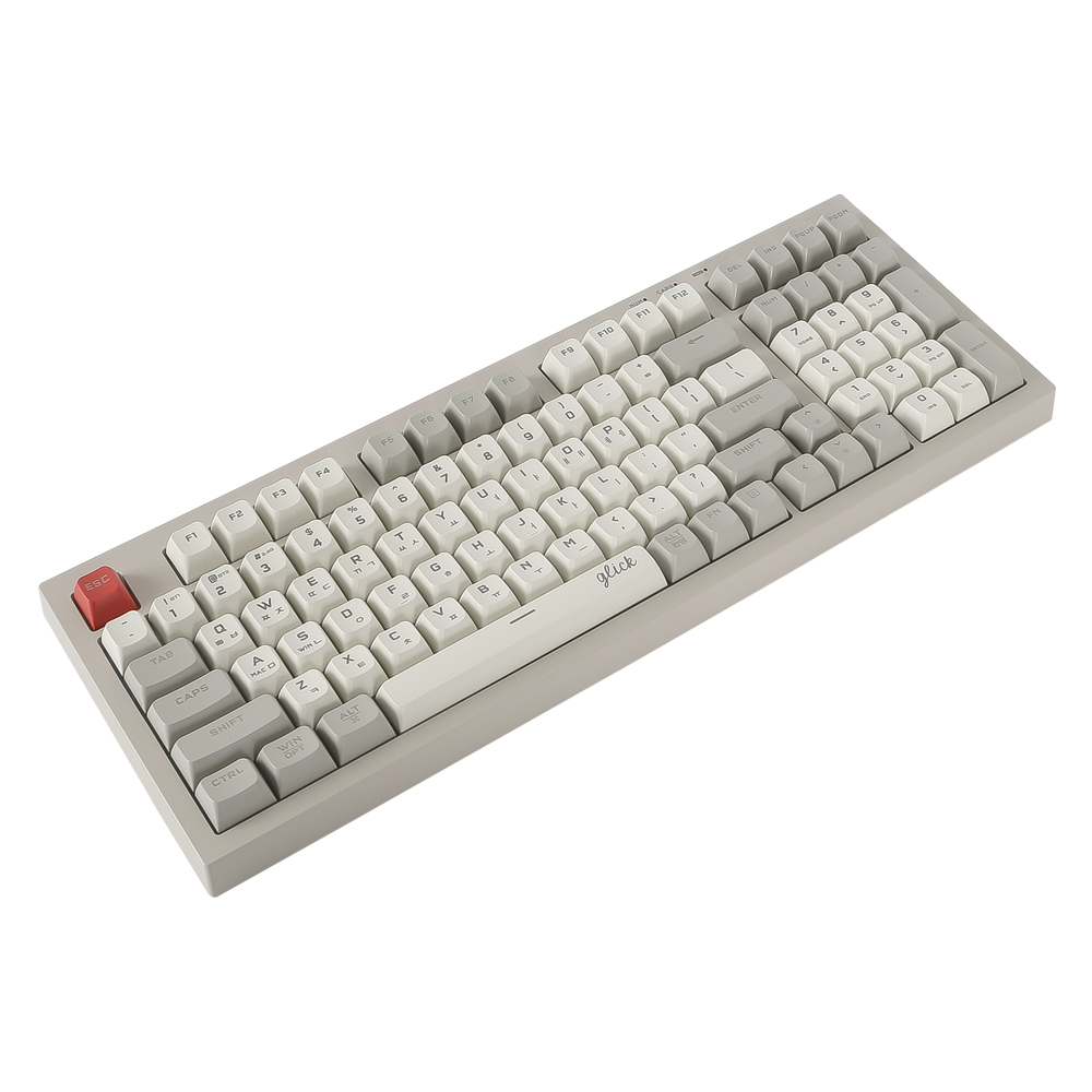 지클릭커 오피스프로 WK50 사일런스 M RGB 풀윤활 무소음 방수 무선 블루투스 키보드 Retro Cappuccino RC1 98키 - 상세 이미지 3
