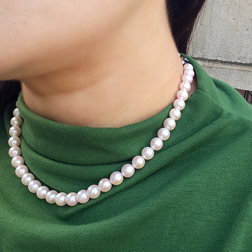 7~7.5mm 아코야 해수진주비드 목걸이 입문용 진주비드 가성비 좋은 진주목걸이 - 상세 이미지 4