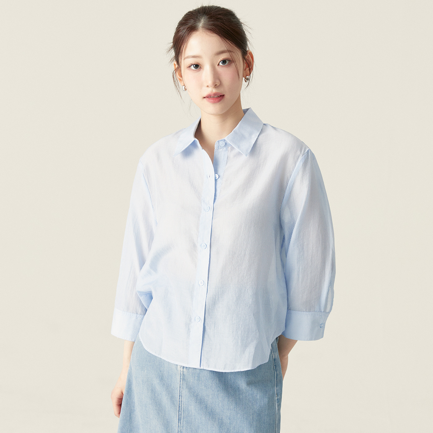 로엠 7부 셔츠 RMYWF24R05 - 상세 이미지 2