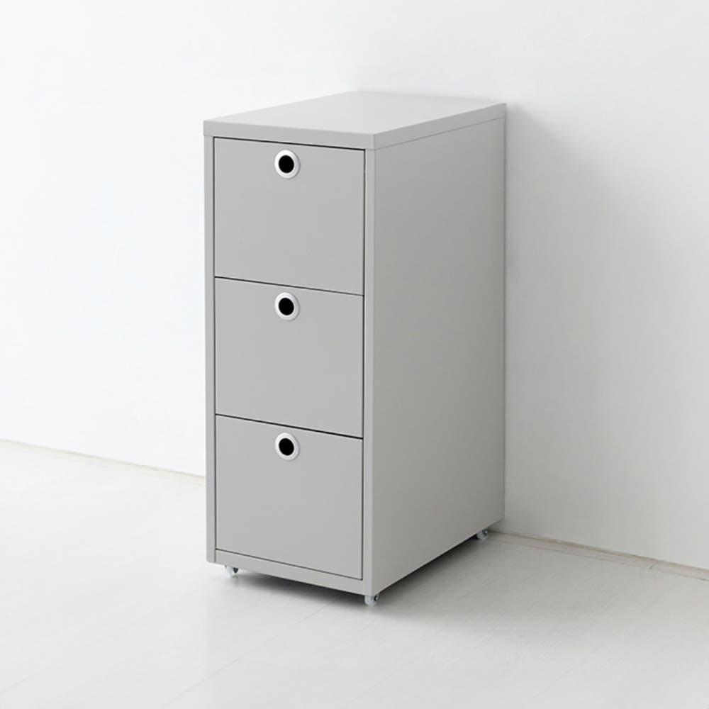 MKB 서랍장 0.3단 280x410x685mm, 3단, 다크그레이 5107.6469 이미지 6