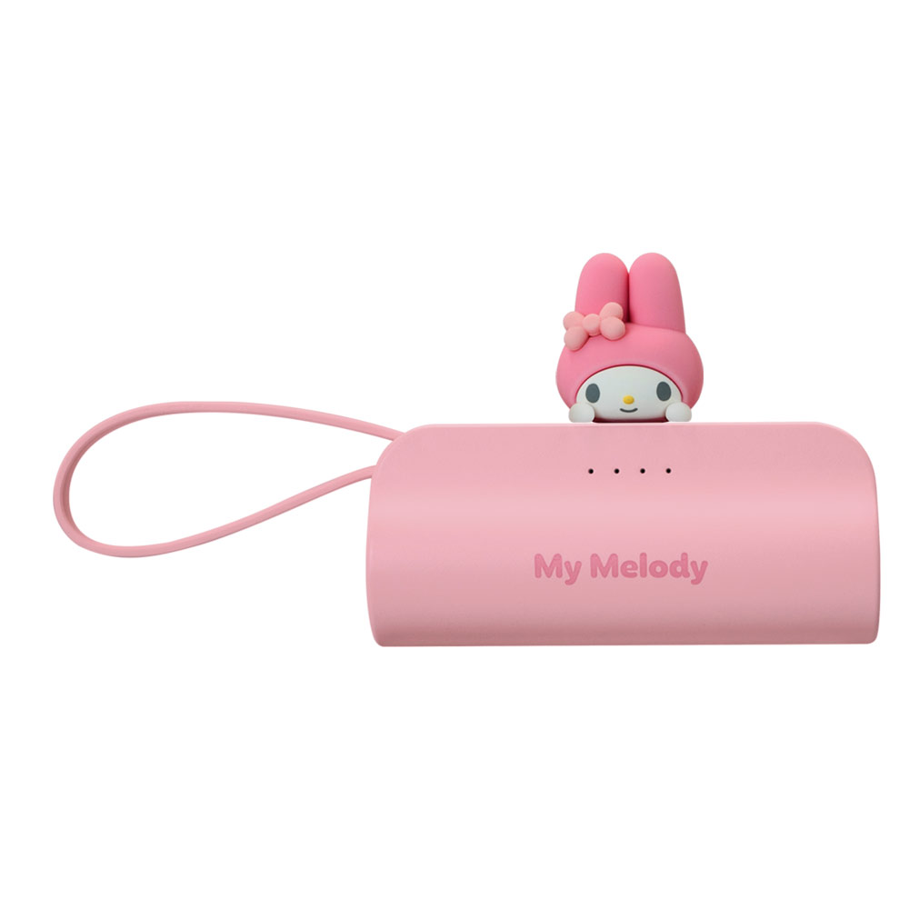 산리오 캐릭터즈 도킹형 보조배터리 C타입 메인 8핀 서브 기내반입 5000mAh, 파스텔핑크 - 상품 이미지