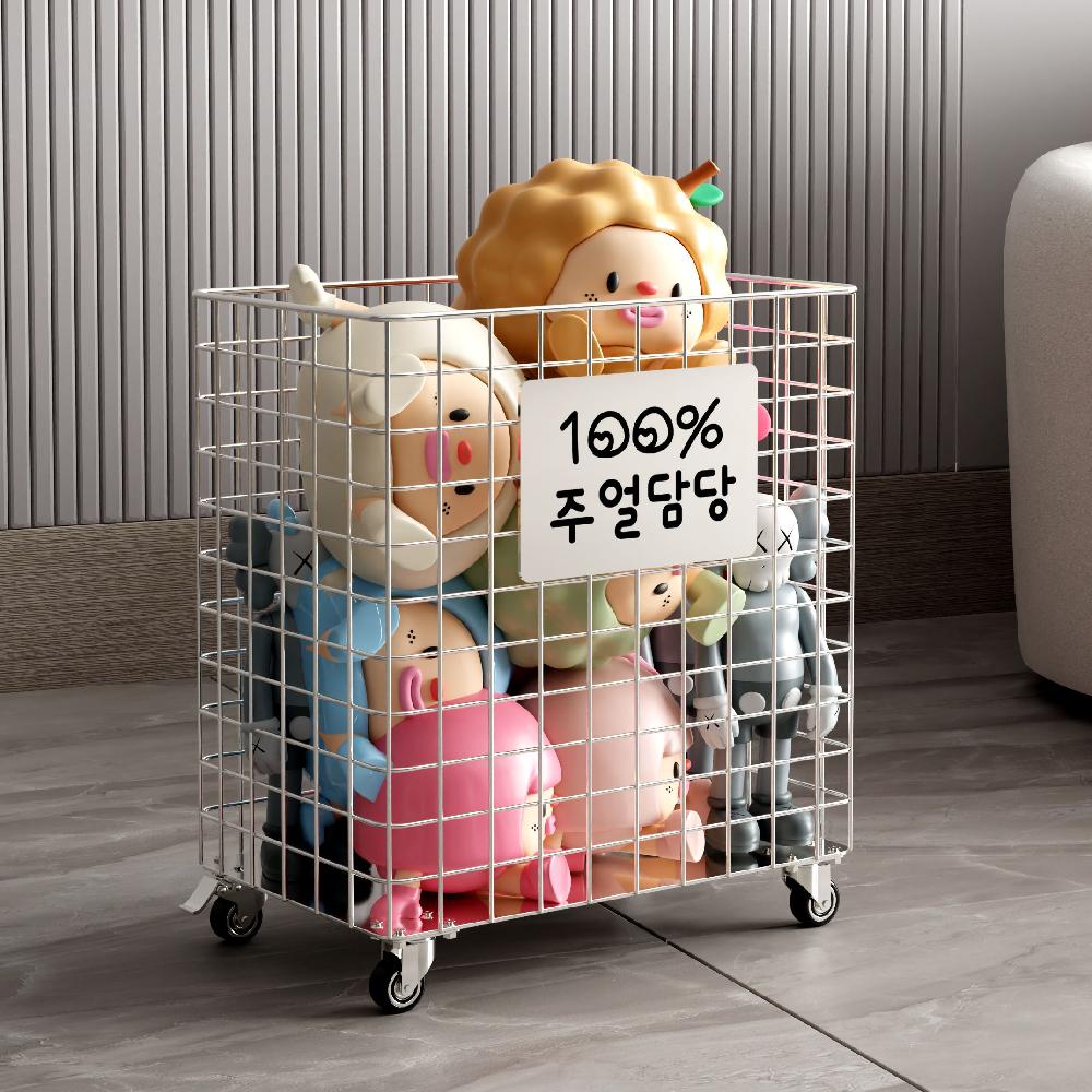 옷 스텐빨래바구니 빨래통 스텐 보관함 수납 - 상세 이미지 3