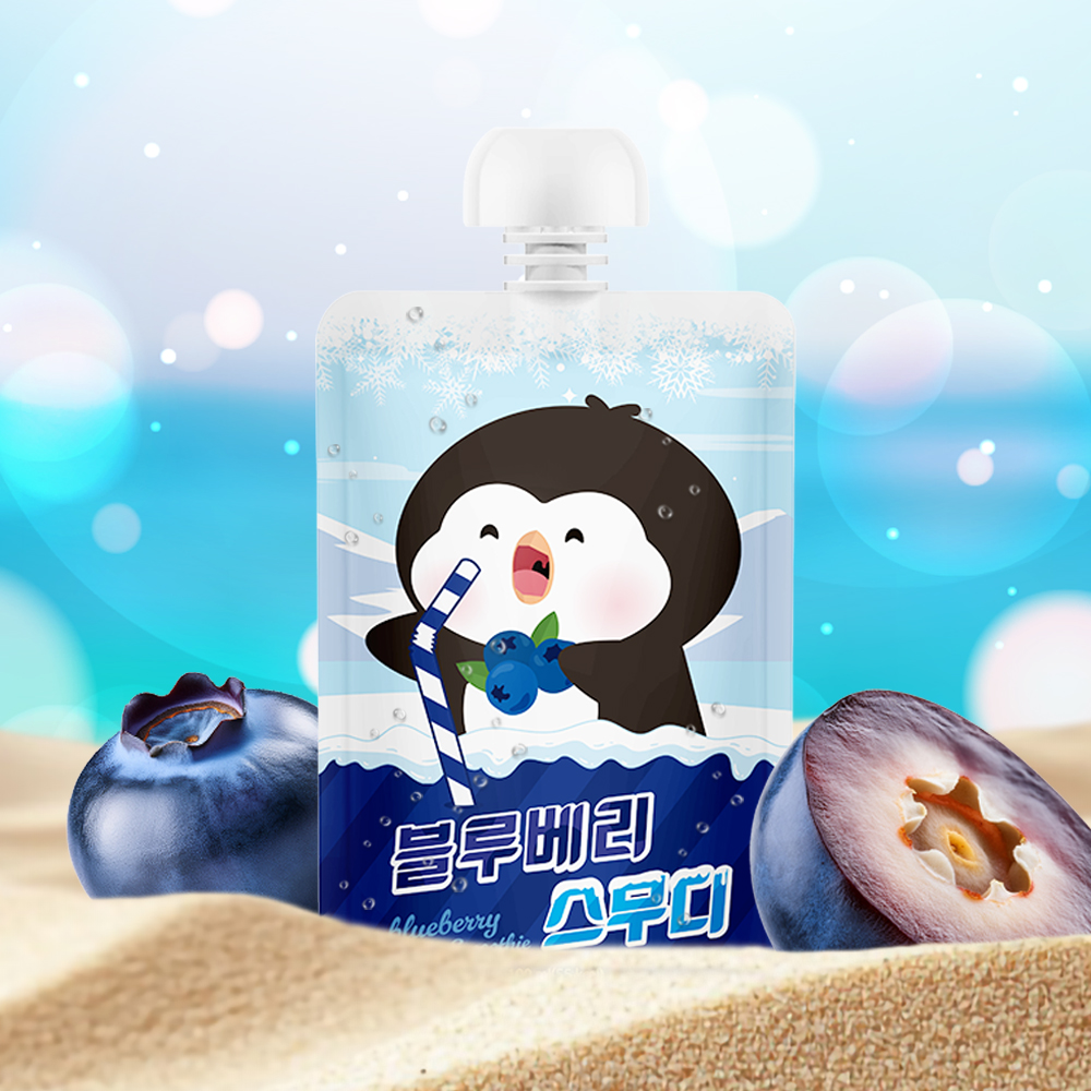 얼려먹는 과일 스무디 음료 아기주스 어린이음료 블루베리맛, 100ml, 30개 - 메인 이미지