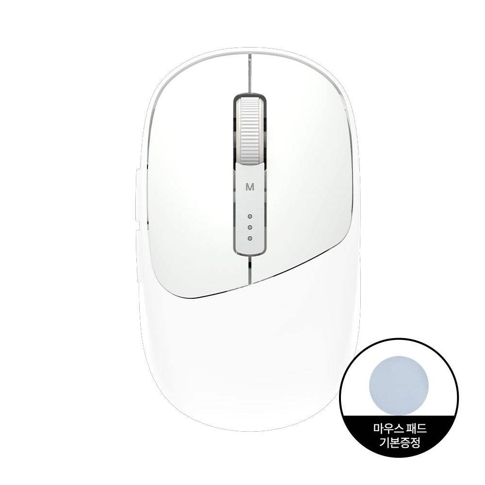 BM200 듀얼무선 초경량 무소음마우스 (마우스패드 기본제공) 스노우화이트