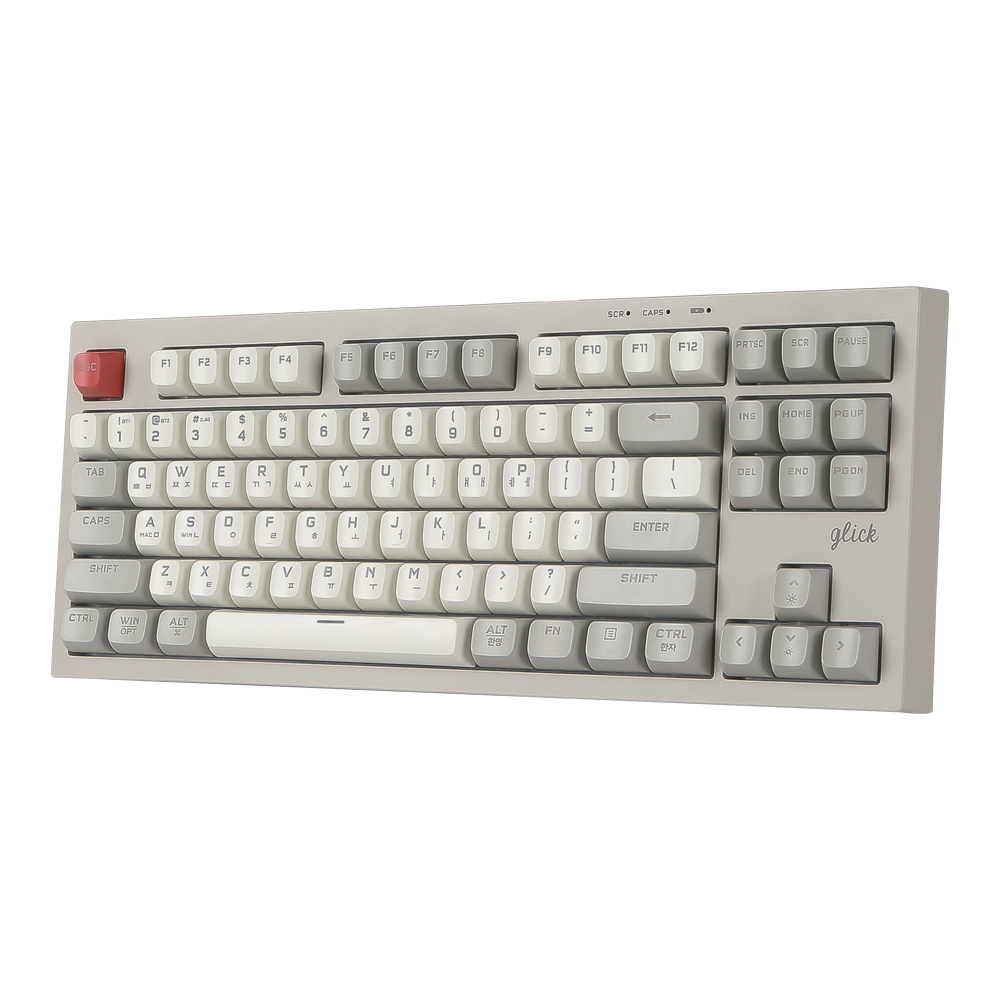 지클릭커 오피스프로 WK50 사일런스 M RGB 풀윤활 무소음 방수 무선 블루투스 키보드 Retro Cappuccino RC1 87키 - 상세 이미지 2