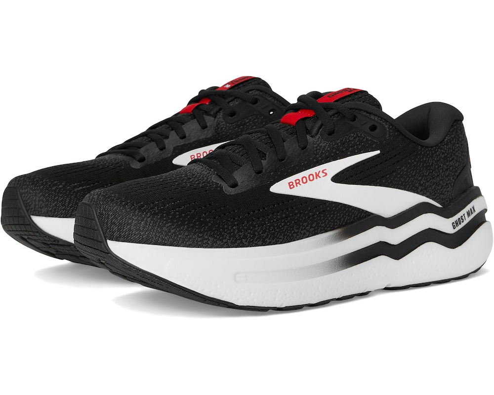 브룩스 Ghost Max 2 남성 런닝화 운동화 Black/White/Fiery Red - 상세 이미지 2