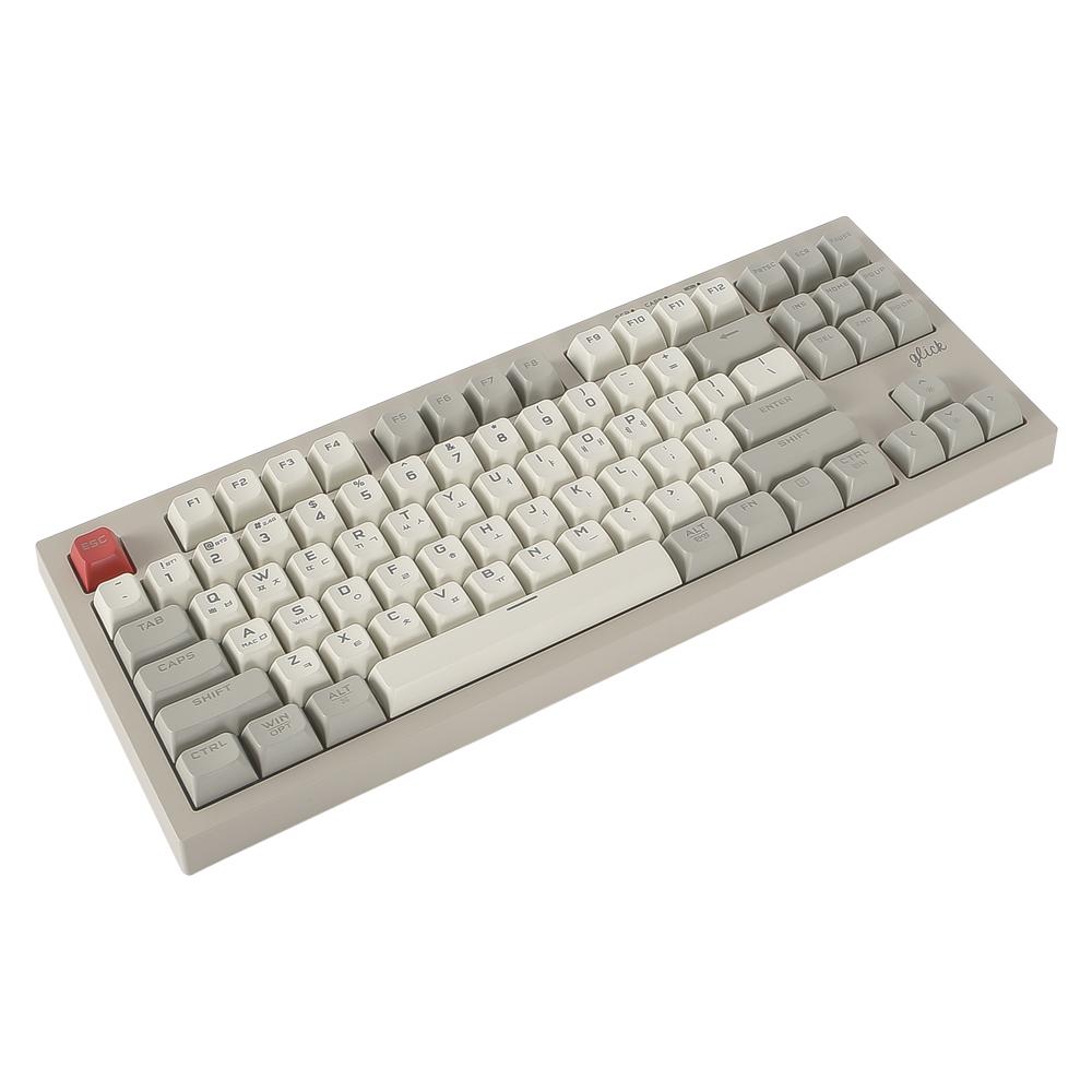 지클릭커 오피스프로 WK50 사일런스 M RGB 풀윤활 무소음 방수 무선 블루투스 키보드 Retro Cappuccino RC1 87키 - 상세 이미지 3