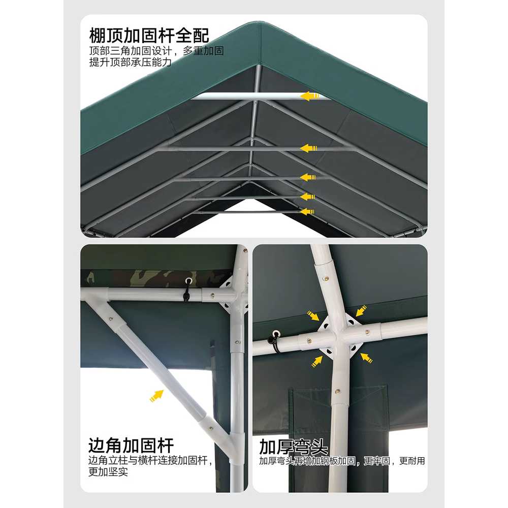 조립식 주차장 야외창고 방수 어닝 농막 간이 차고 4x2.8m - 상세 이미지 5