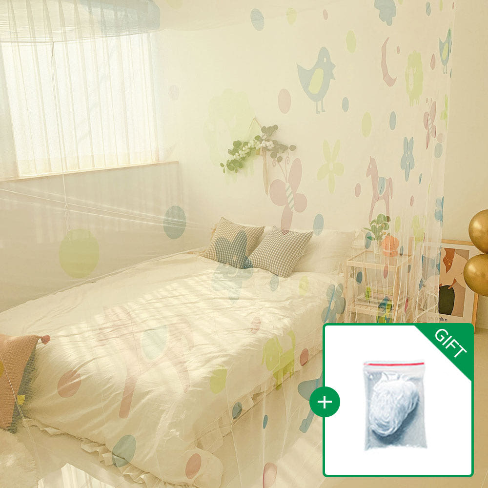 은하수 특대형 패밀리침대모기장 대형 캠핑 사각모기장 6인용