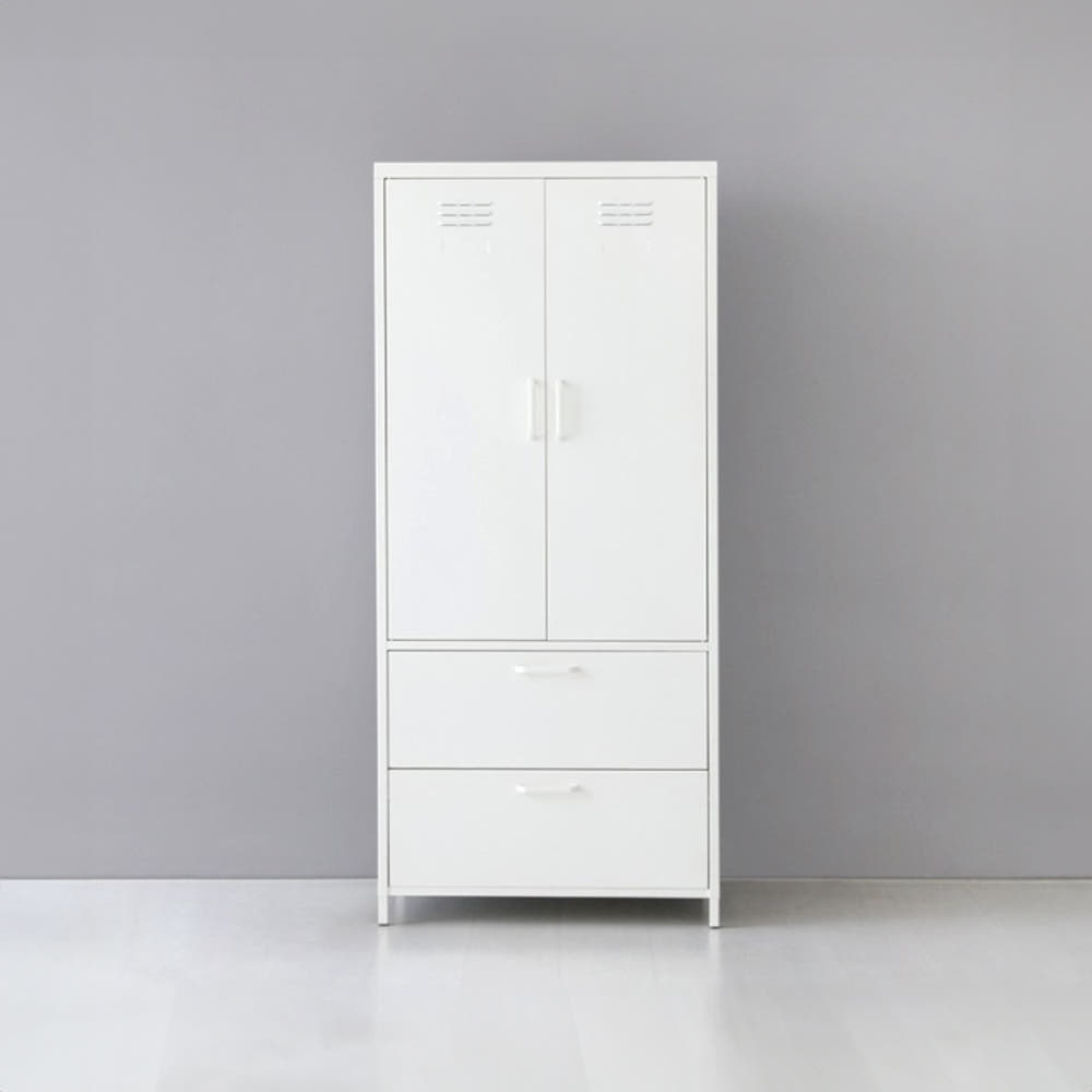 MKB 캐비넷 서랍2칸옷장 7601690 760x525x1695mm, 2단, 화이트 0021.2156 - 메인 이미지