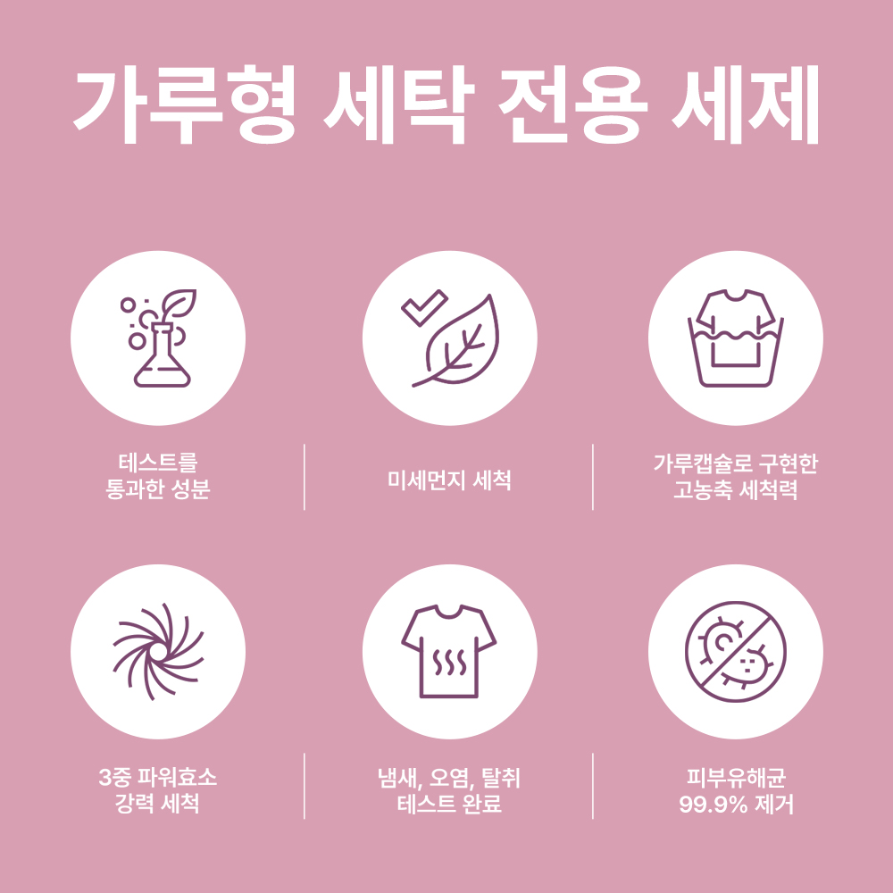 그랩그린 캡슐세제 올인원 친환경 아토피 세제 50개입, 라벤더향, 1개 - 상세 이미지 4