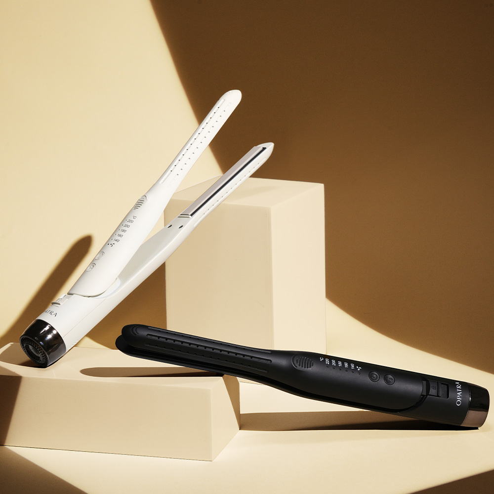 바람 나오는 오파트라 뿌리볼륨 고데기 앞머리 전문가용 미용실 남자 매직기 봉 판 프리볼트