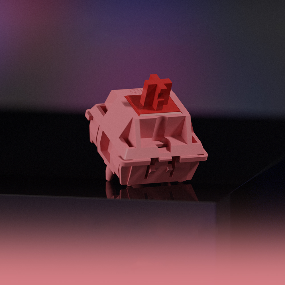 HMX X BCkeys Pink Pig 리니어 기계식 키보드 스위치 5핀 바치리 공장윤활 110개 - 상품 이미지