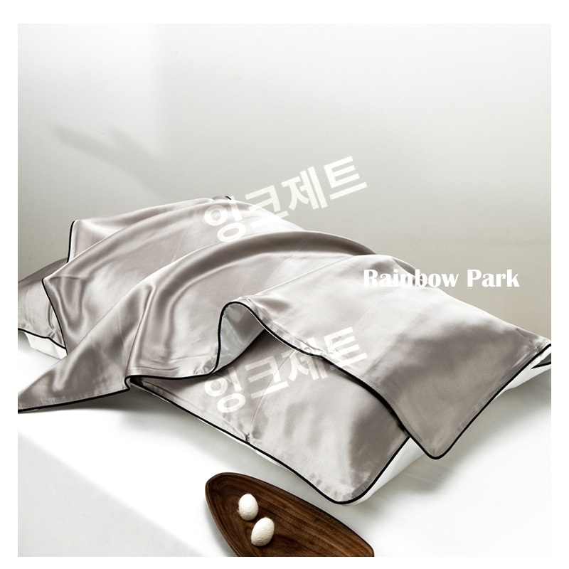 호텔베개 커버 실크 모달 먼지없는 향균 숙면 5성급 제트 다크그레이+16mm 48cmx74cm - 상세 이미지 2