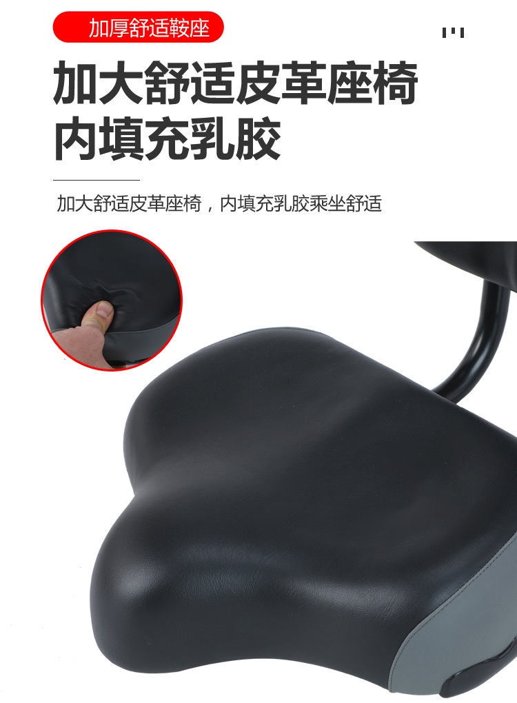 자전거 등받이안장 의자 시트 뒷좌석 쿠션 짐받이 개조 블랙 고급 등받이(높낮이 조절) - 상세 이미지 5