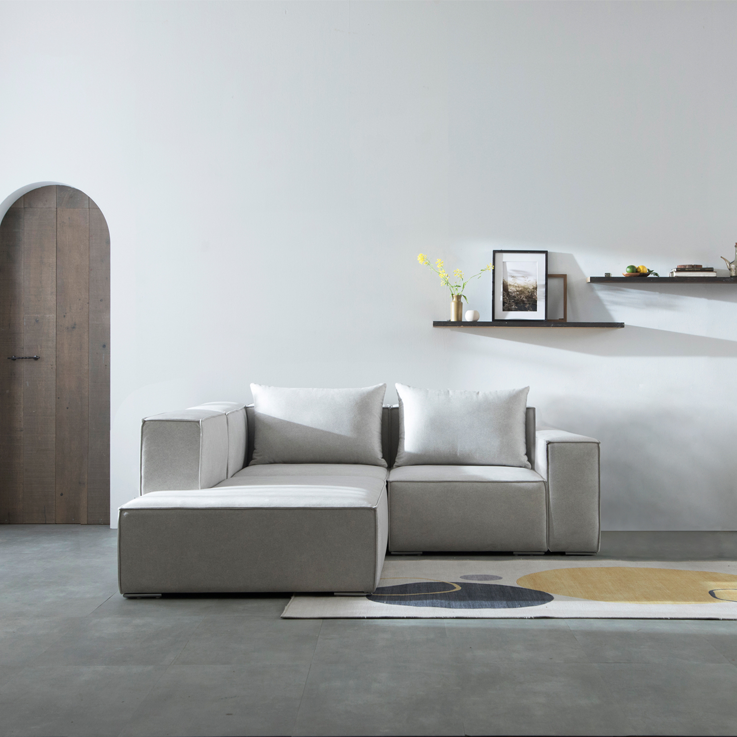 헤르짐머 브리제 3인 모듈 카우치 코너형 기능성 패브릭 소파