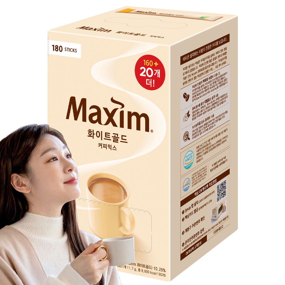 동서 맥심 화이트골드 커피믹스 180T X 6개 : 브론스코리아
