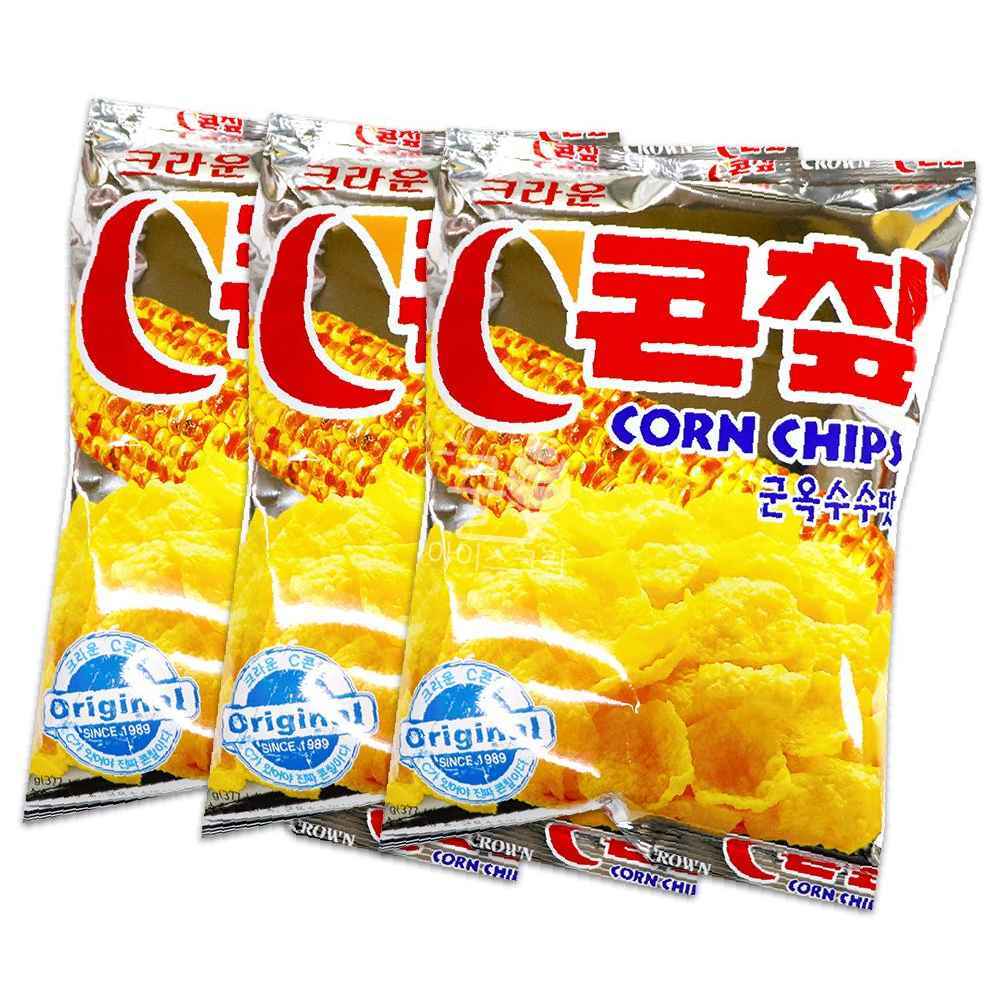 과자 크라운제과 크라운 70g 3개 콘칲 : 청룡스토어