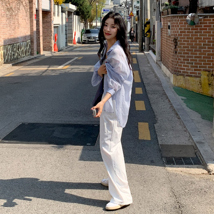 [모어렌] [tps0572] 토넌 밴딩 와이드 슬랙스 : Morenne