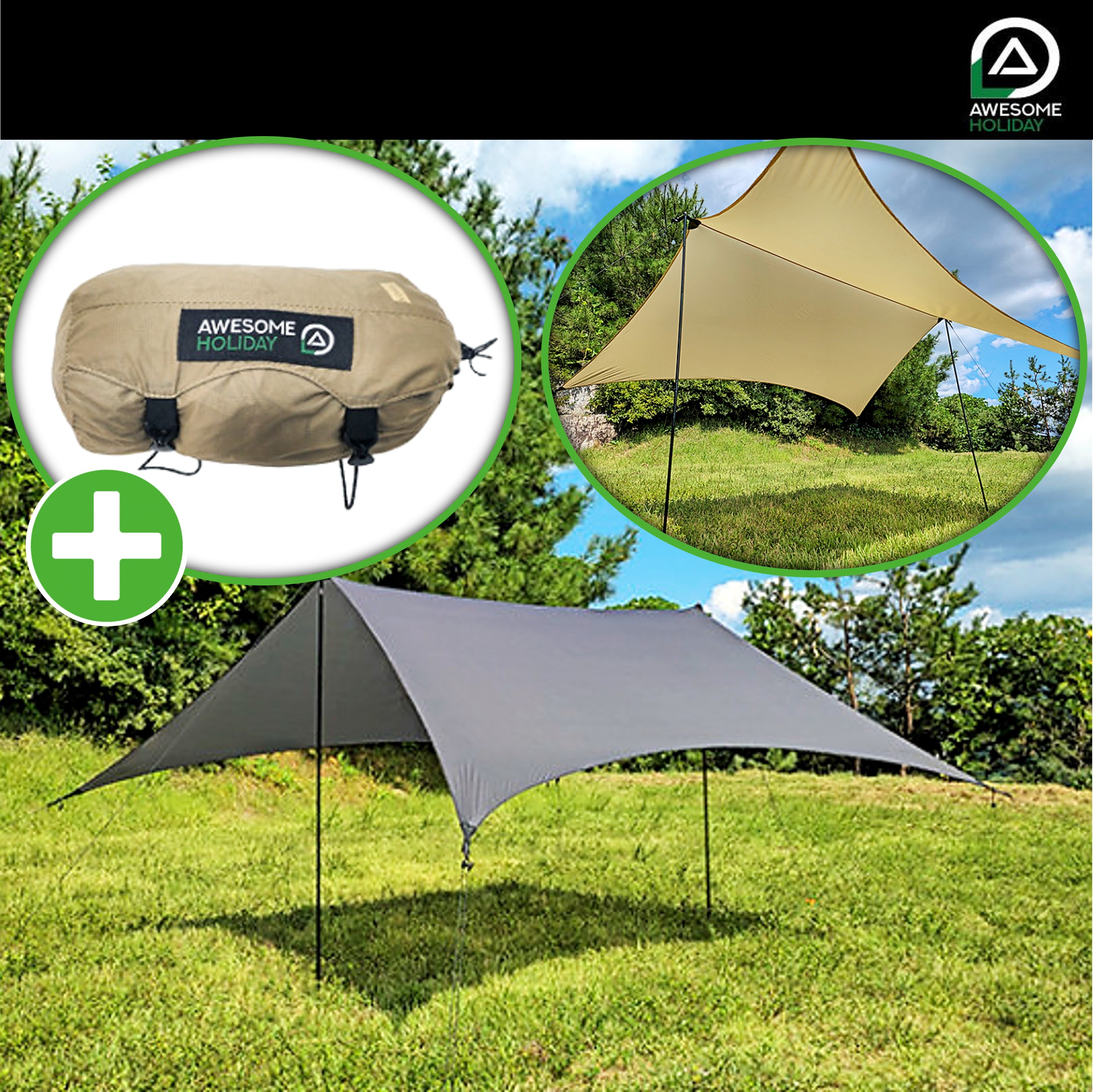 어썸홀리데이 싱글 타프 헥사 미니 백패킹 캠핑