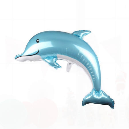 돌고래 은박 풍선 블루 바다 테마 생일 아이 파티 인테리어