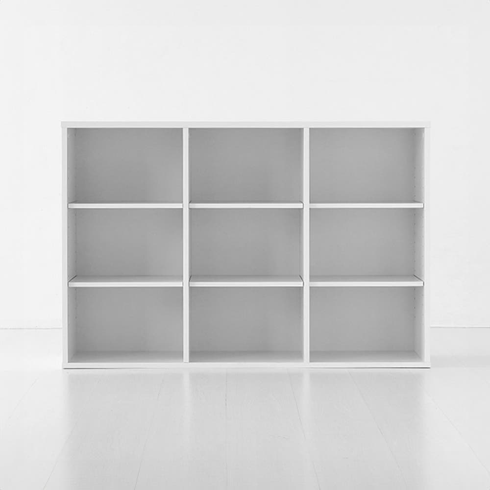 숄리드 책장 3x3 NFM80120OP 1190x300x800mm, 3단, 화이트 2932.2755 - 메인 이미지