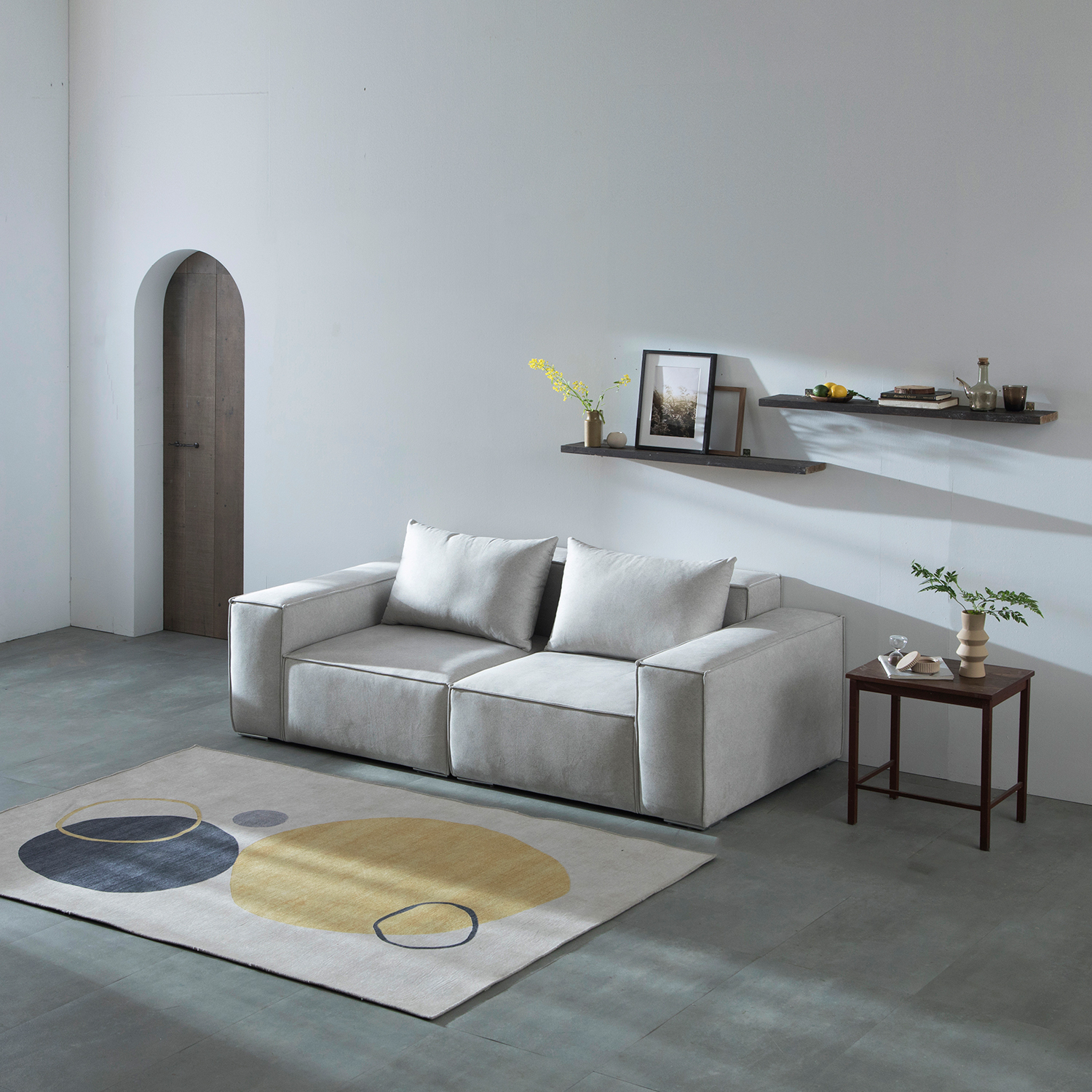 헤르짐머 브리제 3인 모듈 기능성 패브릭 소파