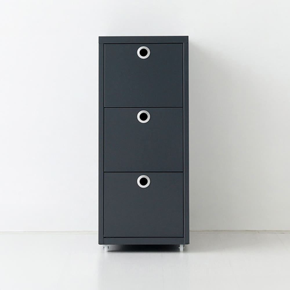 MKB 서랍장 0.3단 280x410x685mm, 3단, 다크그레이 5107.6469 - 메인 이미지