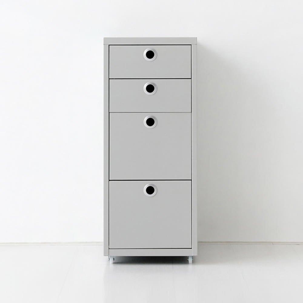MKB 서랍장 2.2단 280x410x685mm, 2.2단, 라이트그레이 7685.2959 - 상품 이미지