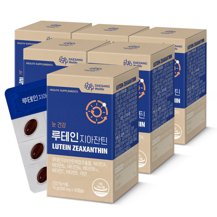 웰라이프 루테인 지아잔틴 (500mg) 눈영양보충용제품 30캡슐, 6개 사진 1