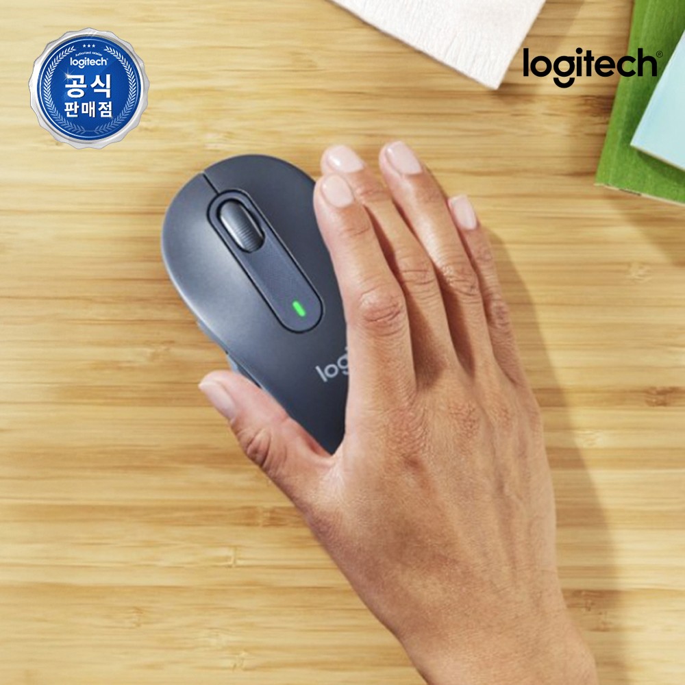 [N배송] 로지텍코리아 공식 시그니처 M650 무소음 무선 마우스 그래파이트(L) 제품 이미지