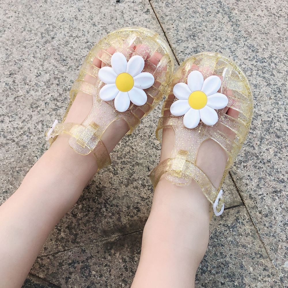 아동 키즈 유아 여아 학생 초등 어린이 주니어 여름 신발 물놀이 스트랩 샌들 젤리 슈즈 - 상세 이미지 4