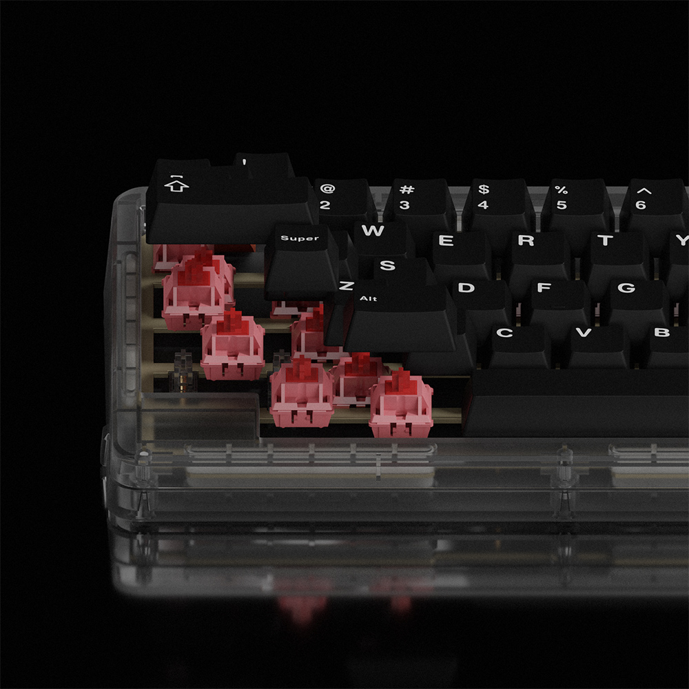HMX X BCkeys Pink Pig 리니어 기계식 키보드 스위치 5핀 바치리 공장윤활 110개 이미지 6