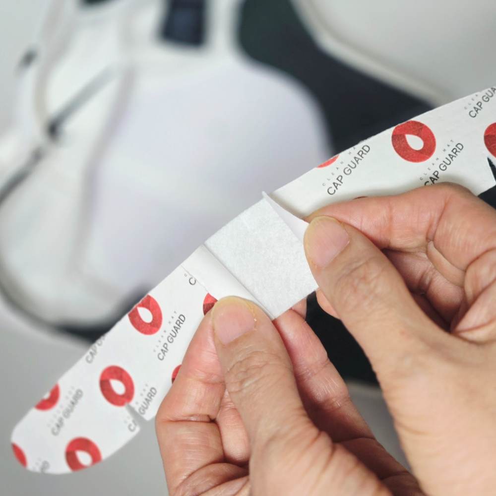 클린햇 골프모자 땀 흡수 패드 모자 오염방지패드 캡가드 화이트 5세트 이미지 4