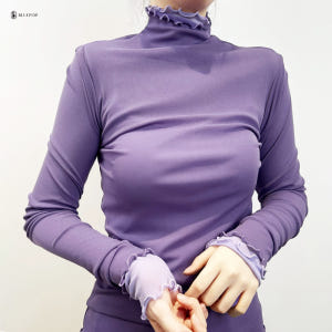 [17color]컬러풀 시스루 레이어드 블라우스 티 시스루블랙 착용 후기 | 사이즈/핏 총정리 - 상품 이미지 1