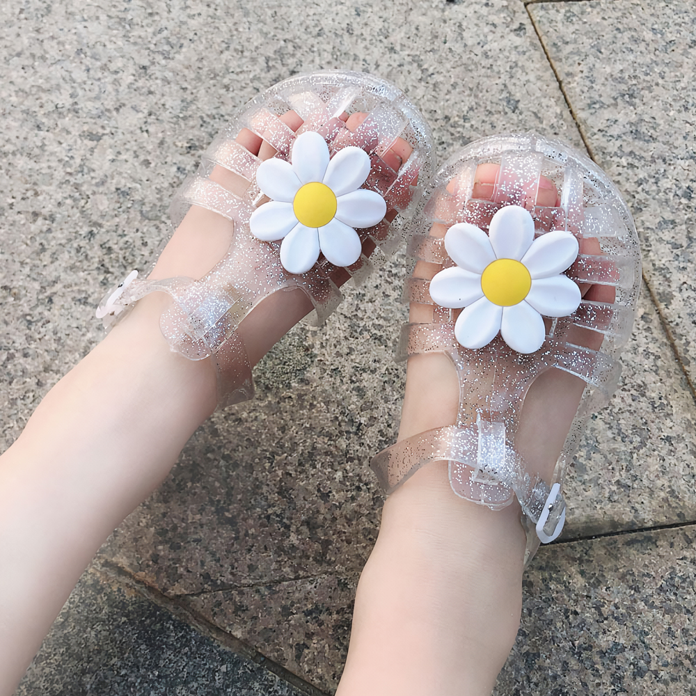아동 키즈 유아 여아 학생 초등 어린이 주니어 여름 신발 물놀이 스트랩 샌들 젤리 슈즈 - 상세 이미지 3