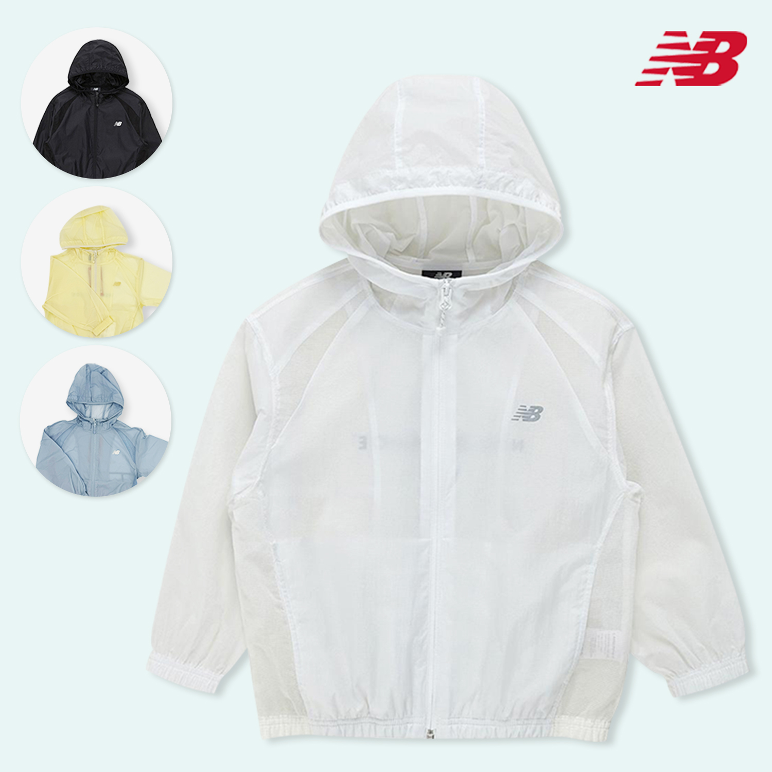 뉴발란스 키즈 에센셜 플러스 바람막이 여아 남아 자켓 초등학생 봄 가을 블랙 4컬러