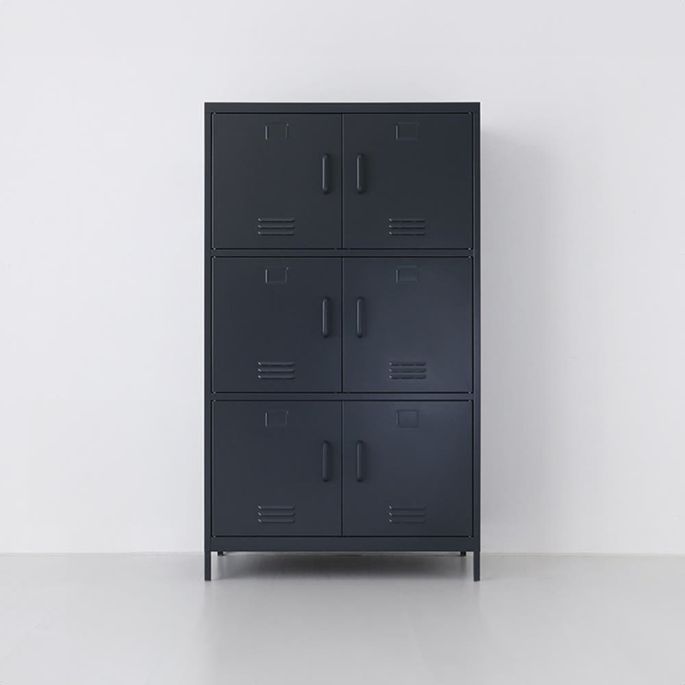 MKB 캐비넷 6문 수납장 9131600 913x460x1600mm, 3단, 다크그레이 6334.0872 - 메인 이미지